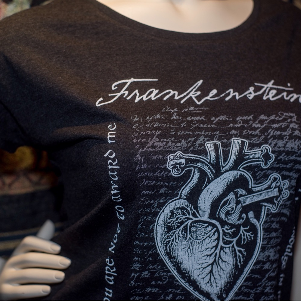 Women's Frankenstein dolman sleeve tee with Heart design